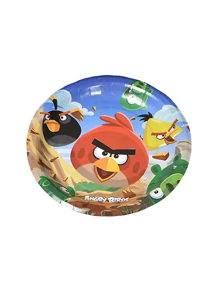 Angry Birds одноразовая картонная тарелка Птицы (6шт) - фото 1