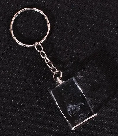 Сувенир, Брелок-стеклянный куб Знаки зодиака 2*3см Рак НУ-8506 - фото 1