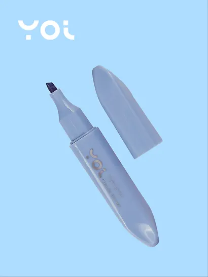 Текстовыделитель Yoi, Blue sky, пастельный голубой - фото 2