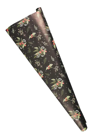 Бумага упаковочная 70*100см "Зимний букет"  НГ,инд.уп. - фото 2