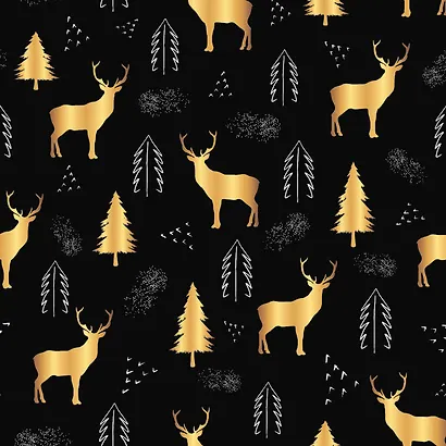 Бумага упаковочная 70*100см "Black.Gold.Whitel" НГ,инд.уп., ассорти - фото 7