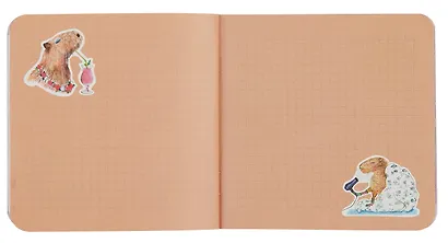 Записная книжка, 32 листа, клетка, 130*130, "Балдежные капибары (розовый)", в ассортименте - фото 13