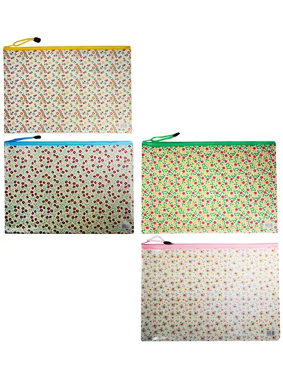 Папка А4 на молнии "Мелкий цветочек" - фото 1