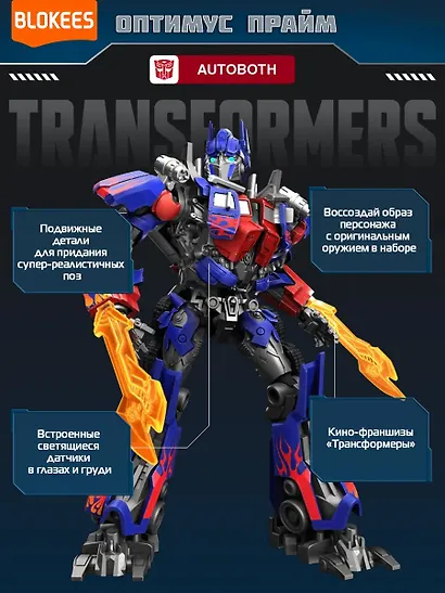 Блокис Конструктор Трансформеры Classic Class Оптимус Прайм Blokees - фото 2