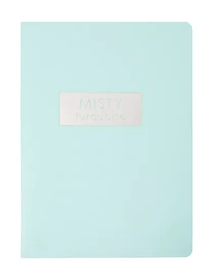 Тетрадь 48л кл. "Misty Turquoise" мел.картон, печ.пантон, ламинация soft touch - фото 1