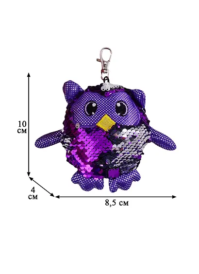 Мягкая игрушка в пайетках Сова, 10см - фото 2