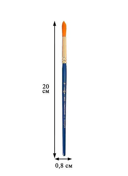 Кисть художественная Галерея, синтетика, круглая, короткая ручка №10, Гамма - фото 2