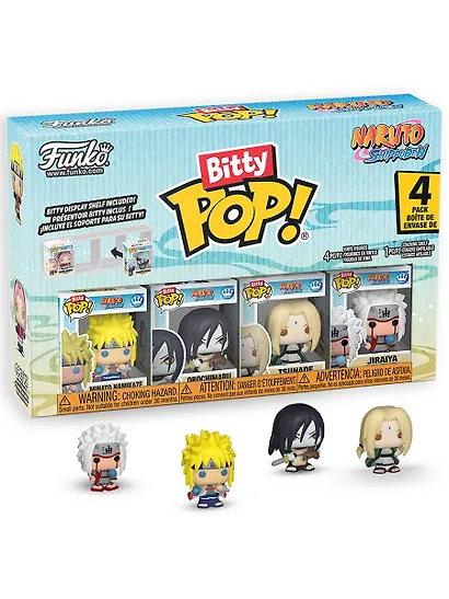 Набор Funko Bitty POP! Naruto Shippuden Minato+Orochimaru+Tsunade+Jiraiya w/Chase (4шт) (89864) - фото 1