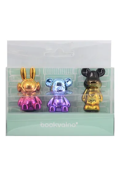 Набор фигурок на книжную полку «Животные», 3 штуки, 5 см, пластик - фото 2