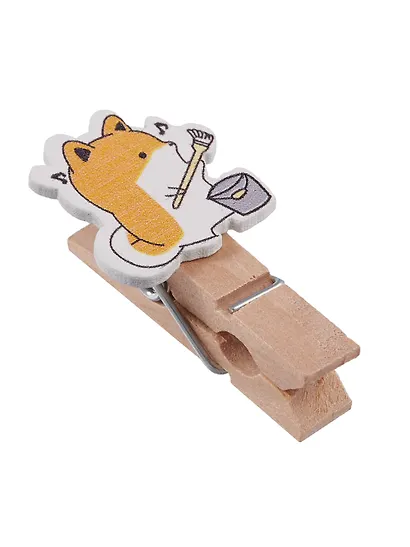 Набор Прищепки декоративные с веревкой 10 шт. Собачки+Прищепки декоративные с веревкой Котики (10шт) (11-22535-8396) (упаковка) - фото 13