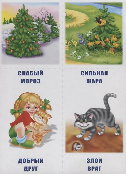 Слова наоборот Игра лото на антонимы (5-7 л.) (ЗВК) (Д-476) (папка) - фото 5