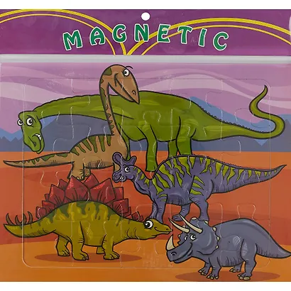 Пазлы магнитные, 22*29,5см, Динозавры - фото 1