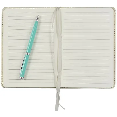 Записная книжка А6 80л лин. "MOMENTS" иск.кожа, поролон, тв.переплет, термотиснение, ляссе, инд.уп. - фото 3