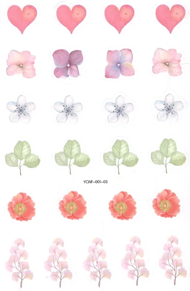 Наклейки PVC  Watercolor, 6 листов - фото 8