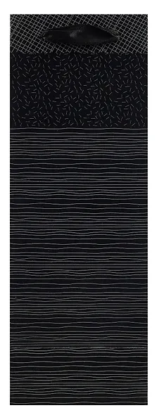 Пакет бутылочный 34*12,5*11 "Black" бум.мат.ламинат - фото 3