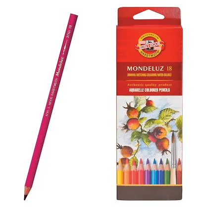 Карандаши цветные Koh-I-Noor, Mondeluz, акварельные 18 цветов - фото 2
