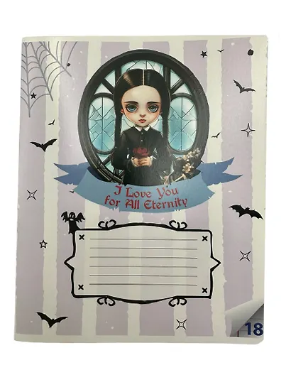 Тетрадь в линейку Centrum, "Вэнсдэй коллаж", 18 листов, в ассортименте - фото 5