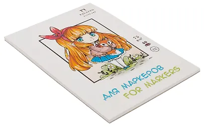 Планшет для работы маркерами А5 40л "Девочка" 75г/м2 - фото 2