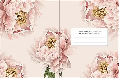 Тетрадь «Peony», В5, 48 листов в клетку, розовый, скрепка - фото 2