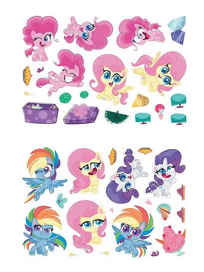 Развивающая книжка с многоразовыми наклейками и стикер-постером № МНСП 2109 "Мой маленький пони. Веселое чаепитие" - фото 3