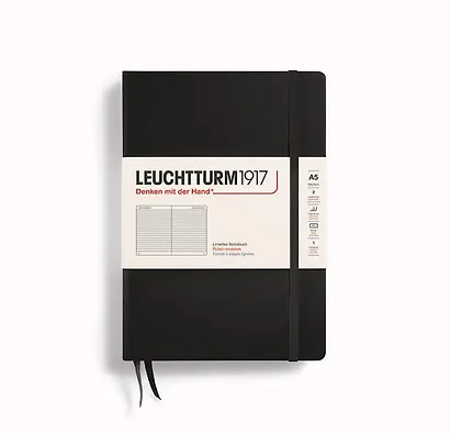 Книга для записей A5 125л лин. "Classic" тв.обл., черный, Leuchtturm1917 - фото 1