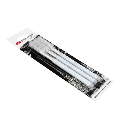 Ручки гелевые белые 03шт "Сонет" Сонет - фото 2