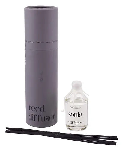 Диффузор ароматический Sonia (Кожа,Табак,Мускус,Черный перец,Черный чай,Амбра,Сандал,Кедр,Пачули) (110мл) (flame-RD011-110) - фото 2