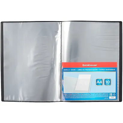 Папка 10ф А4 "Matt Classic" пластик, черный, Erich Krause - фото 2