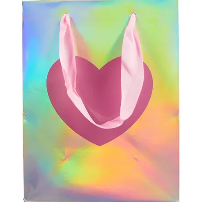 Пакет А5 23*18*10  "Сердечко" жен., бум.мат.ламинат - фото 3