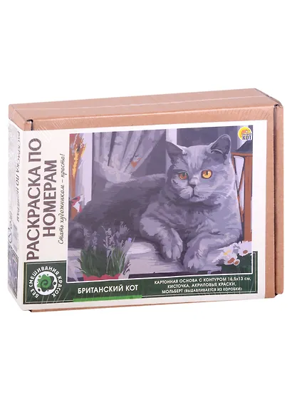 Раскраска по номерам. Британский кот - фото 1