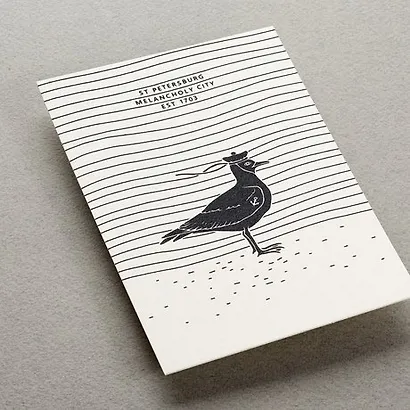 Открытка, одинарная,  Чайка - фото 1