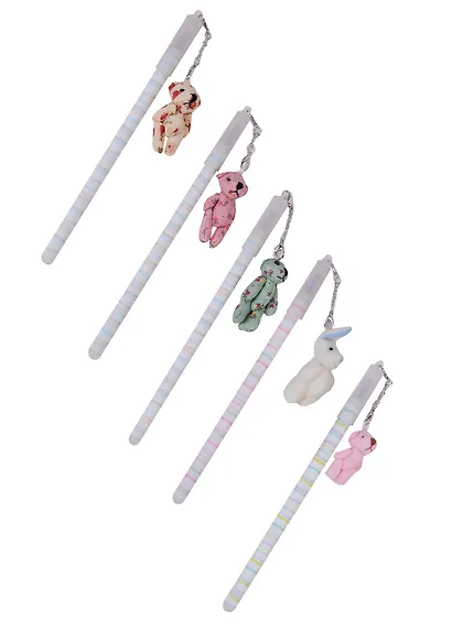 Ручка гелевая "Мишки", синяя - фото 5