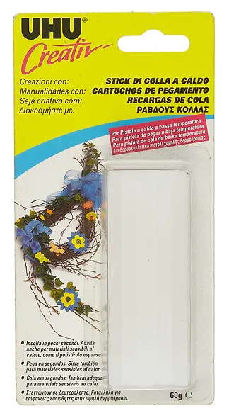Клей,  UHU Creativ, Патрон клеевой для пистолета, 60 гр, в блистере - фото 1