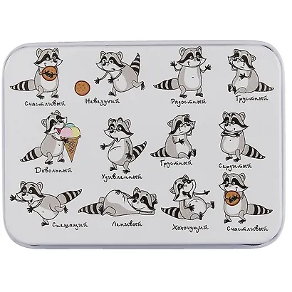 Шкатулка Raccoons life (9х7х3) (металл) - фото 2