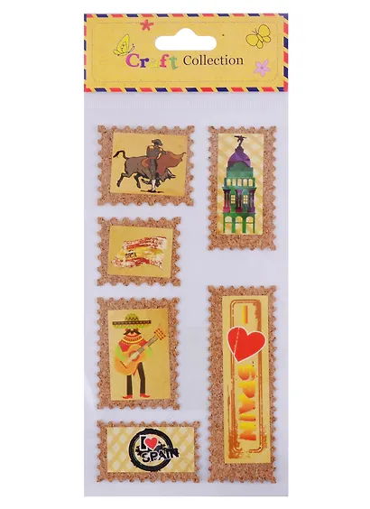 Наклейки пробка  Испания, микс - фото 1