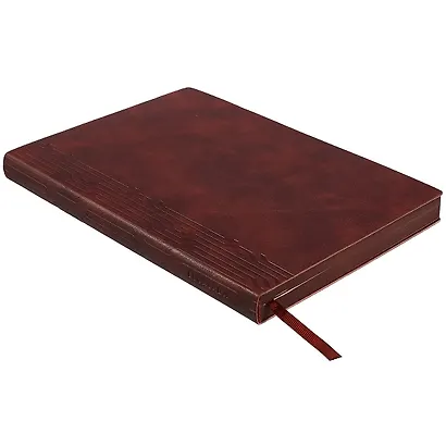 Ежедневник недат. А5 160л "Вачетто" коричневый, кожзам, мягкий переплет, тонир.блок, ляссе - фото 2