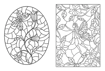 Волшебный мир. Раскрась витражи - фото 5