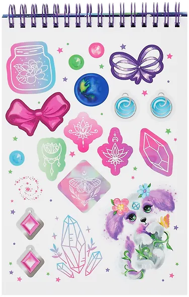 Блокнот для творчества с наклейками и переводными тату "Neo Stars. Терра" А5 - фото 5