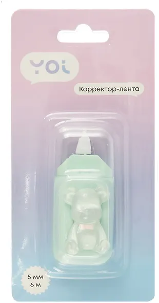 Корректор лента 5мм*6м "Прозрачные мишки" в ассортименте, Yoi - фото 13
