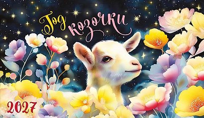Календарь 2027г 210*122 "Год козочки" настольный, домик - фото 1
