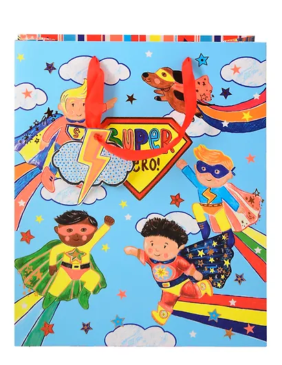 Пакет А4 26*32*12 "Команда супергероев" дет., бум.мат.ламинат - фото 5