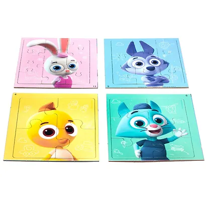 Цветняшки. Пазл 4в1 «Портрет» (4-6-9-12 элементов) (07455) (150х140) - фото 2