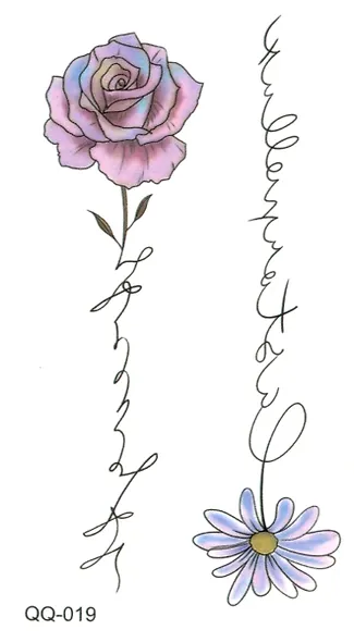 Тату "Цветы" (2вида) (6х10,5см) - фото 2