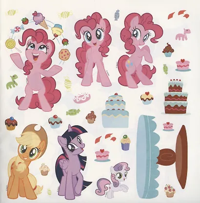 Развивающая книжка с многоразовыми наклейками для малышей № МНК 2001 "Мой маленький пони.Приключения в Понивилле" - фото 2