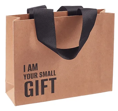 Пакет А6 14*18*5 "I am your small gift"  крафт, горизонт., нейтр. - фото 2