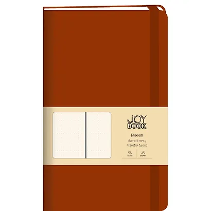 Книга для записей А5 96л тчк. "Joy Book. Осенний каштан" иск.кожа, тонир.блок, скругл.углы, ляссе, резинка, карман на задн.форзаце - фото 4