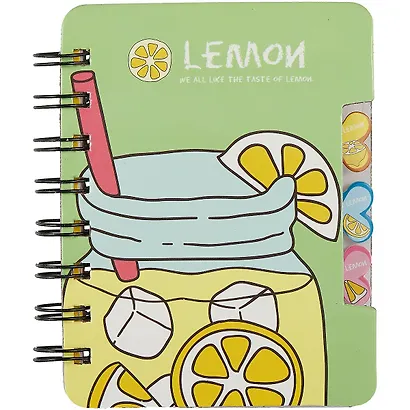 Записная книжка 95*120 57л лин. "Lemon" карт.обл., вырубка, спираль, инд.уп., ассорти - фото 5
