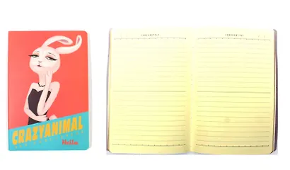 Блокнот, A5 (142*210мм) 44л, линейка, картонная обложка на сшивке - фото 1