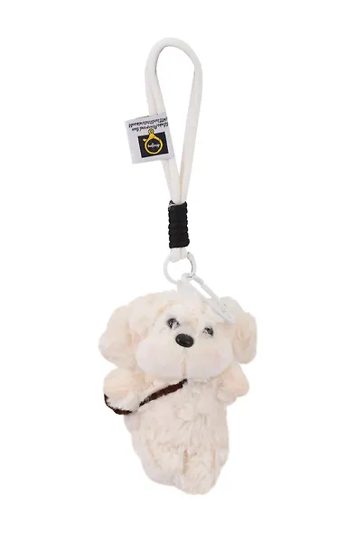 Брелок Собачка с сумочкой белая (текстиль) (12см) (12-21082025-F24) - фото 1