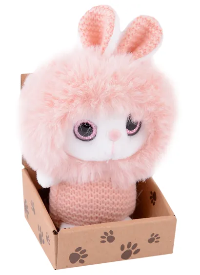 Зайчик милый в крафт коробке - фото 3